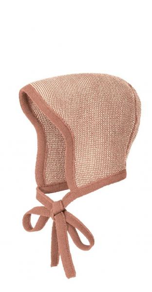 Wollmütze für Babys von Disana in rosé